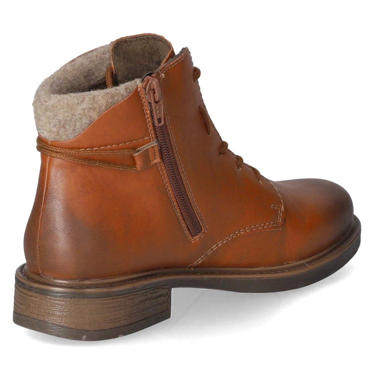 Schnürstiefeletten - BRAUN