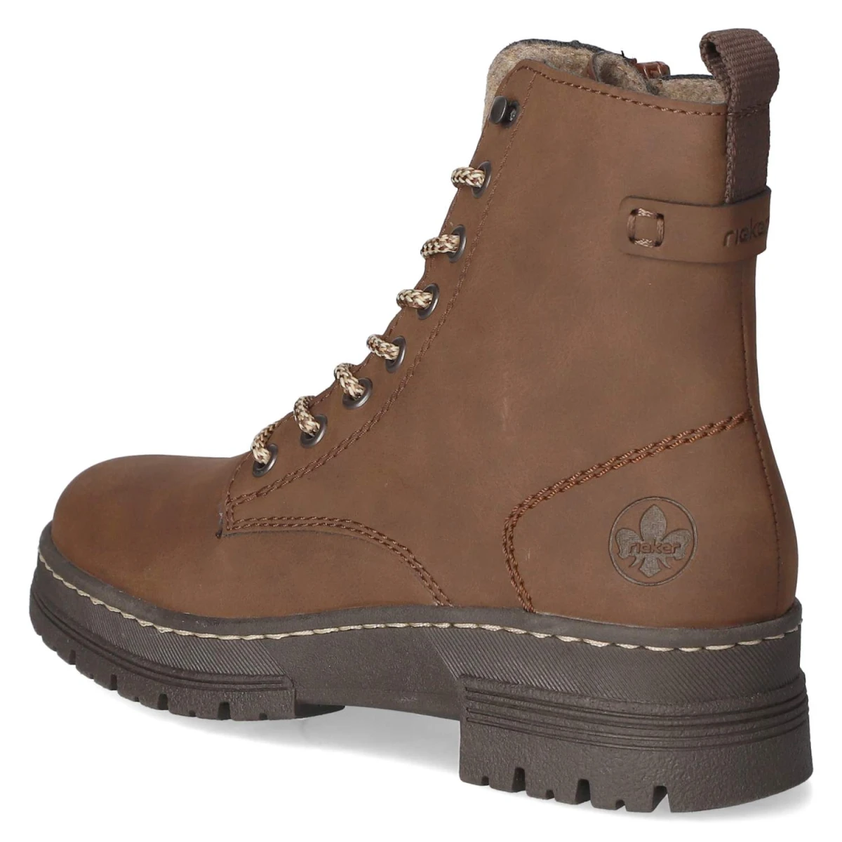 Schnürstiefeletten - BRAUN