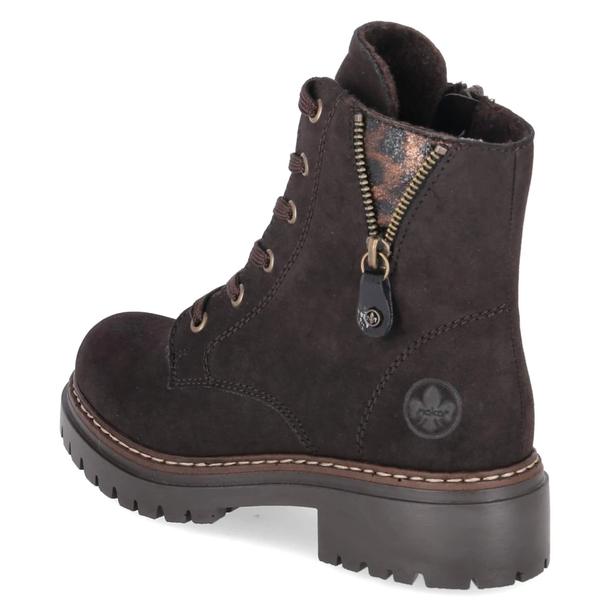 Schnürstiefeletten - braun