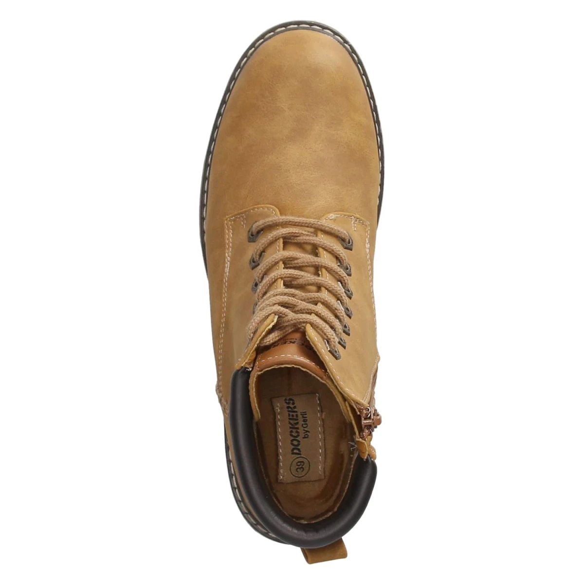 Schnürstiefeletten - golden tan