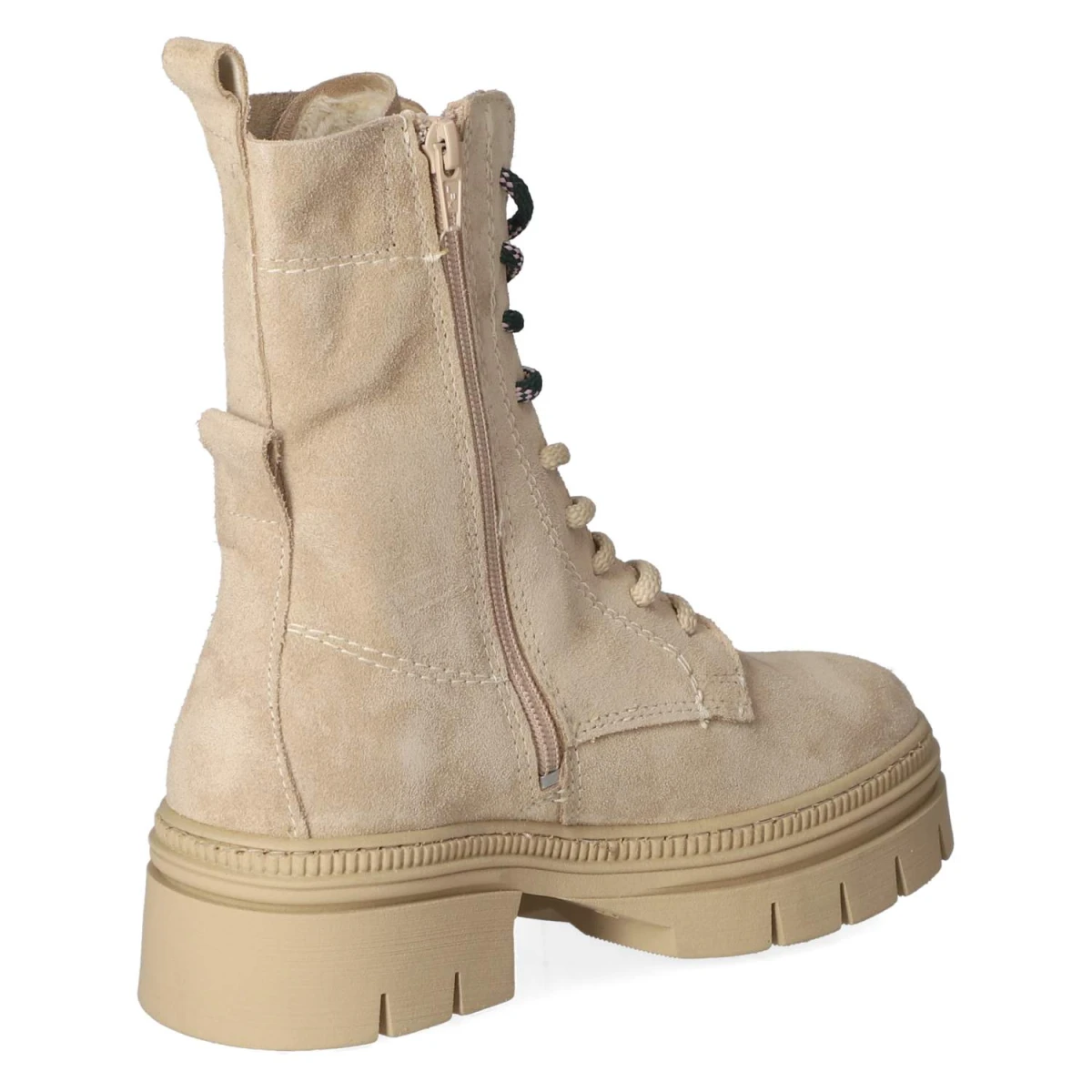 Schnürstiefeletten - BEIGE