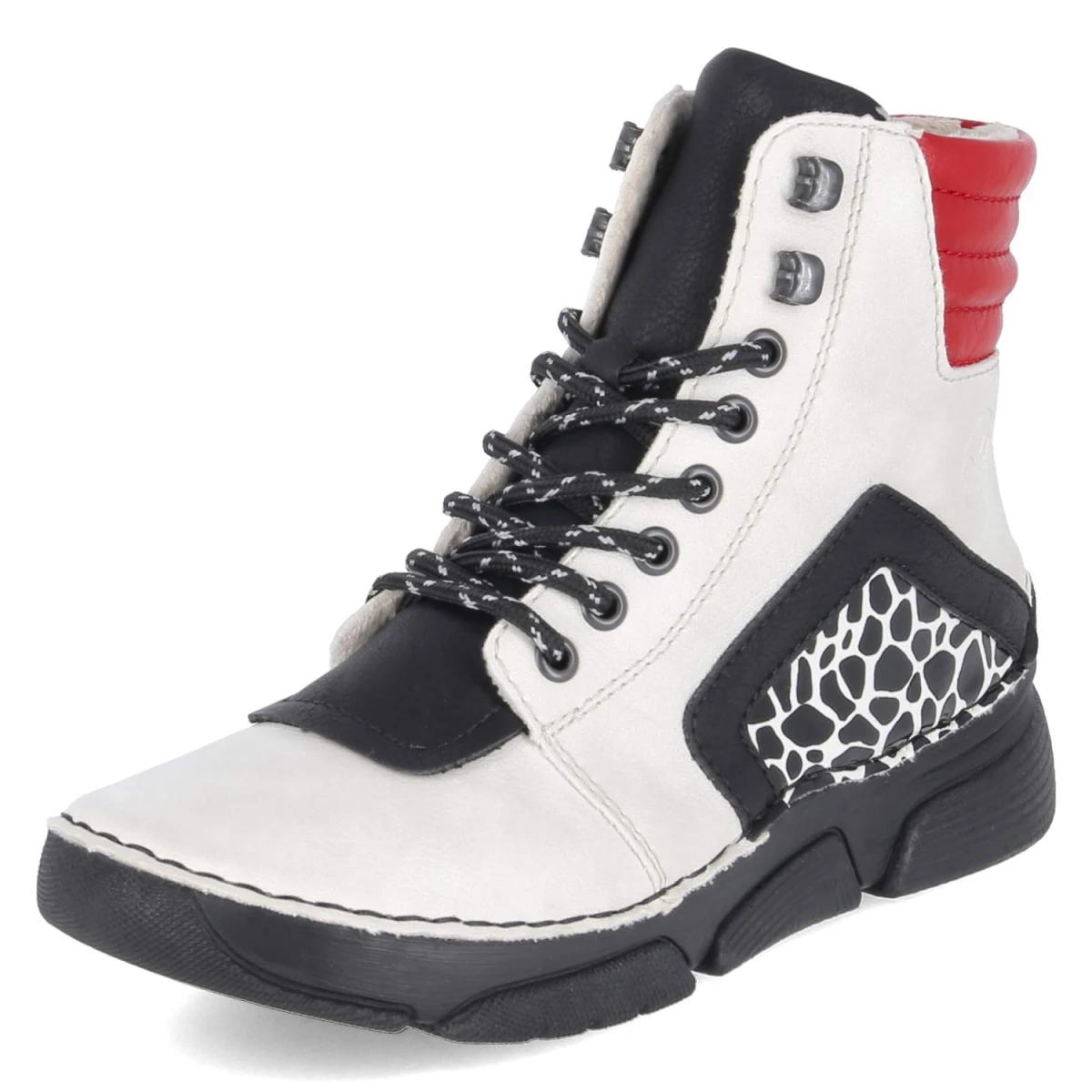 Schnürstiefeletten - beige kombi