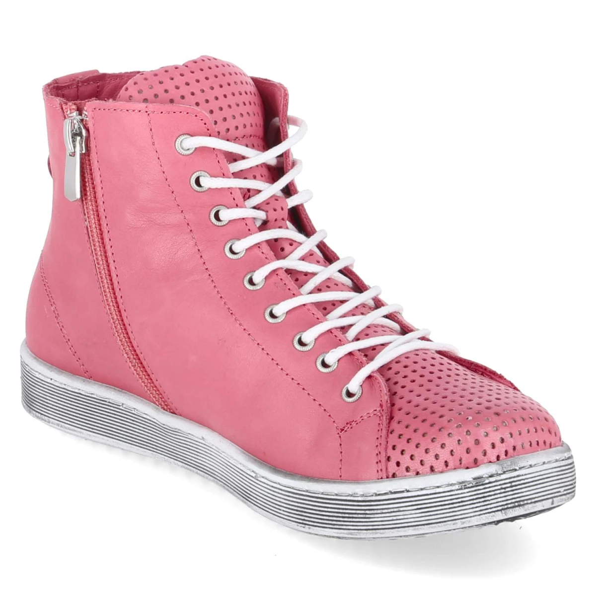 Schnürstiefeletten - koralle