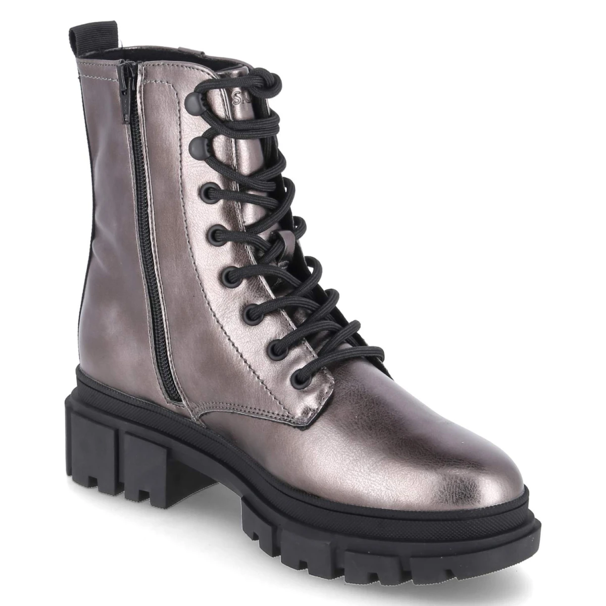 Schnürstiefeletten - PEWTER