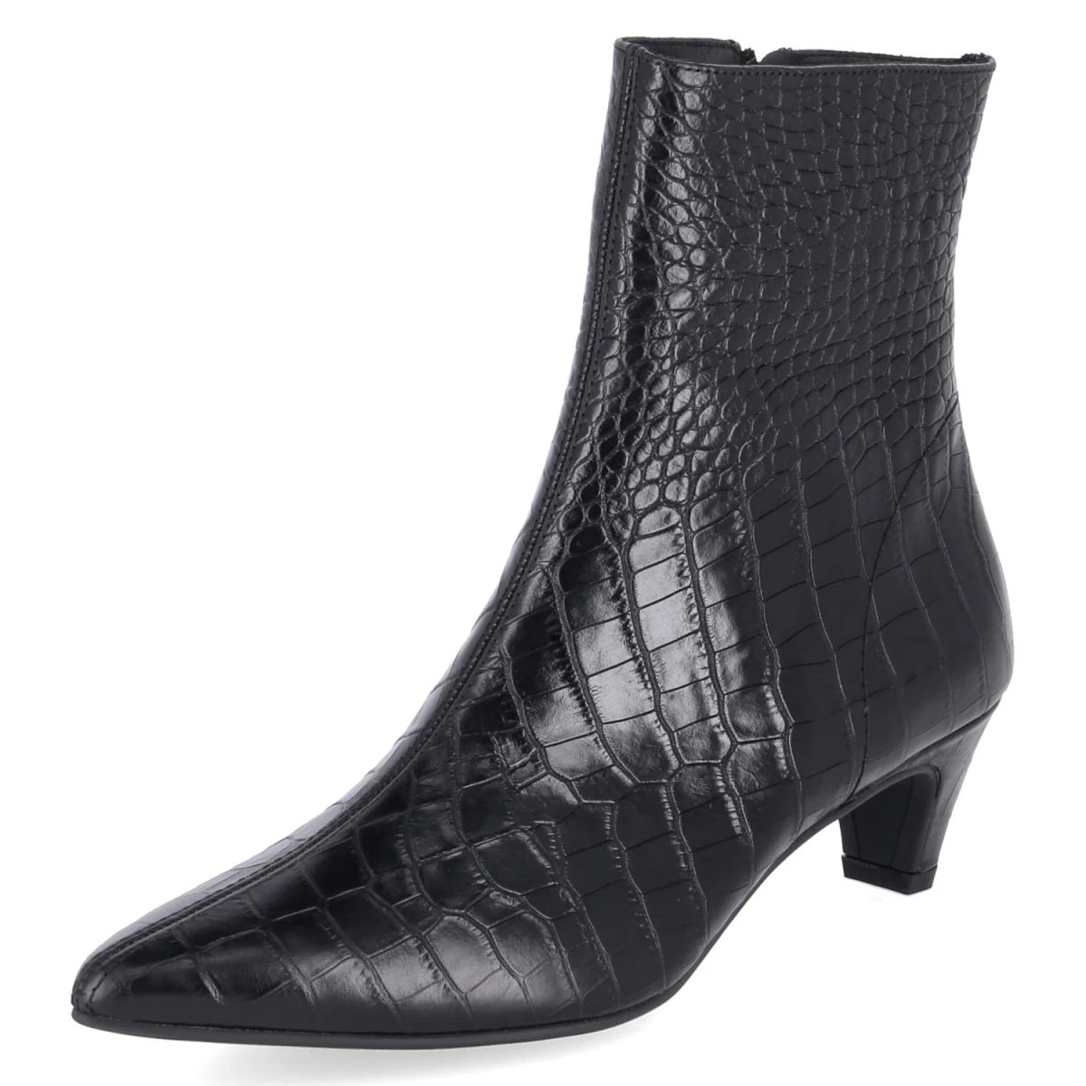 Ankle Boots - croco black