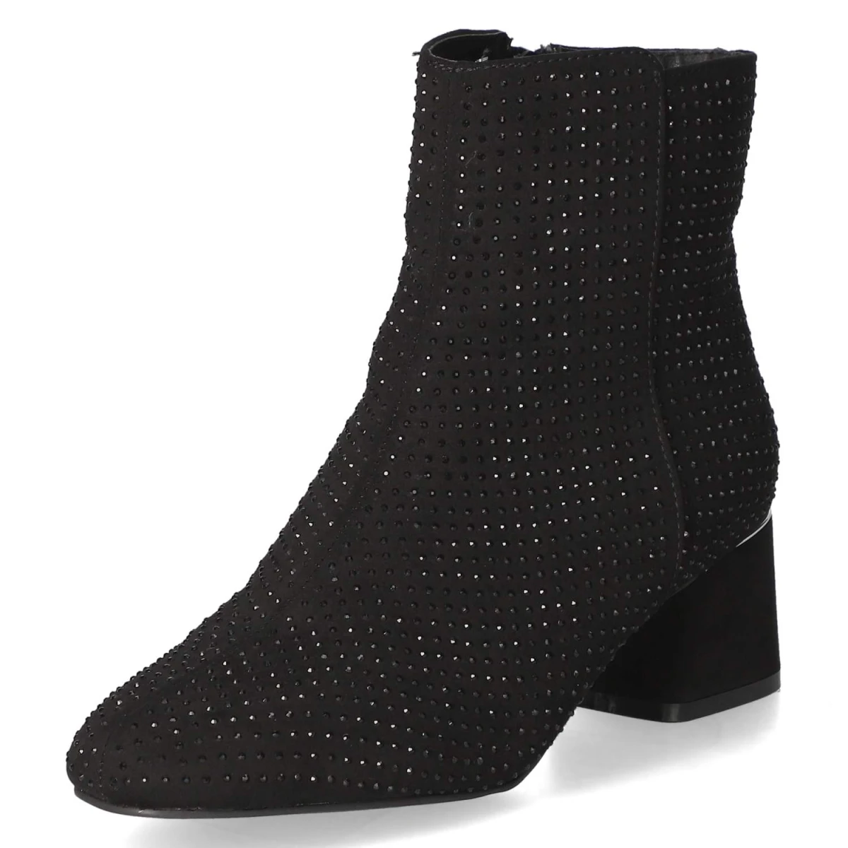 Ankle Boots - Black micro/ stones