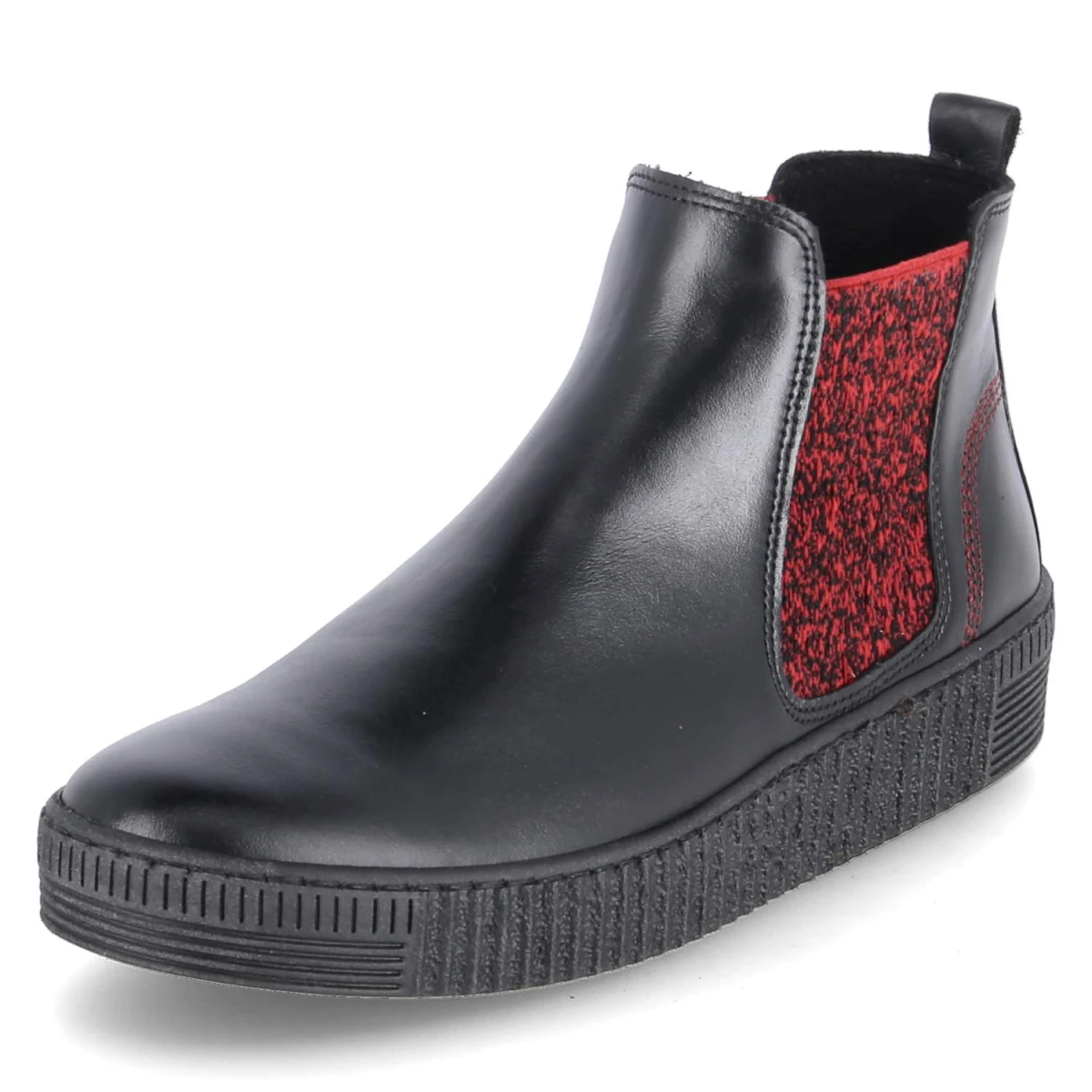 Chelsea Boots - schwarz/rot
