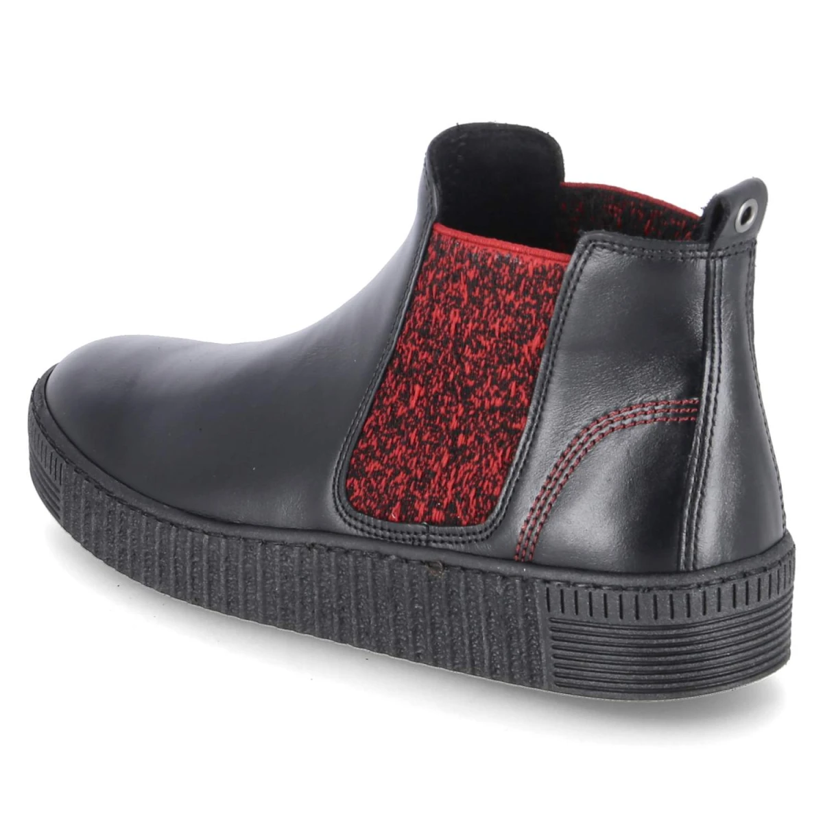 Chelsea Boots - schwarz/rot