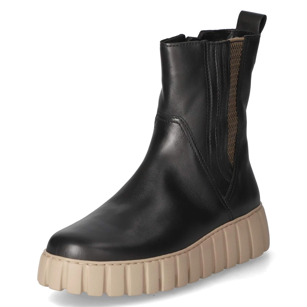 Chelsea Boots - schw./beige(Micro)