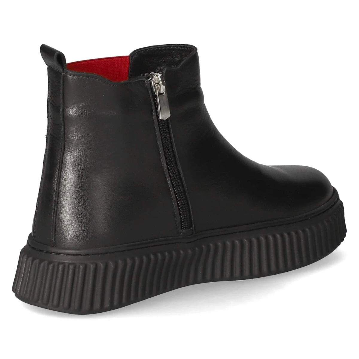 Chelsea Boots - schwarz/rot/schwarz