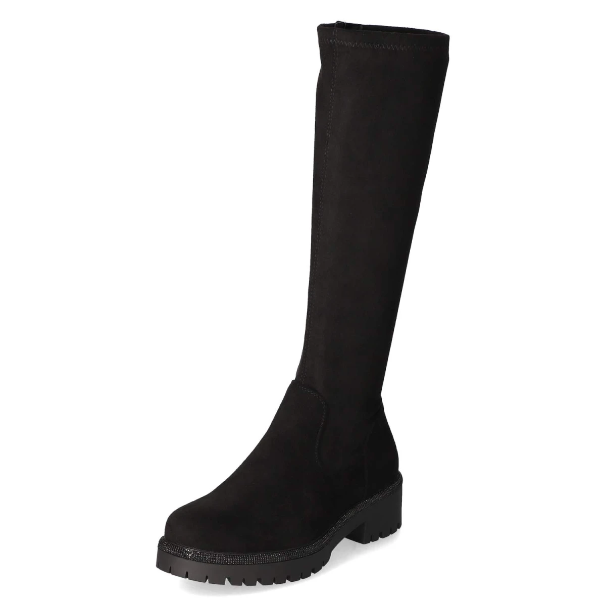 Stiefel - Black micro/ stones
