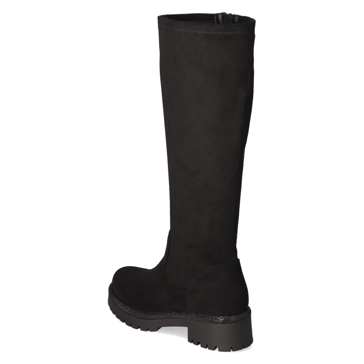 Stiefel - Black micro/ stones