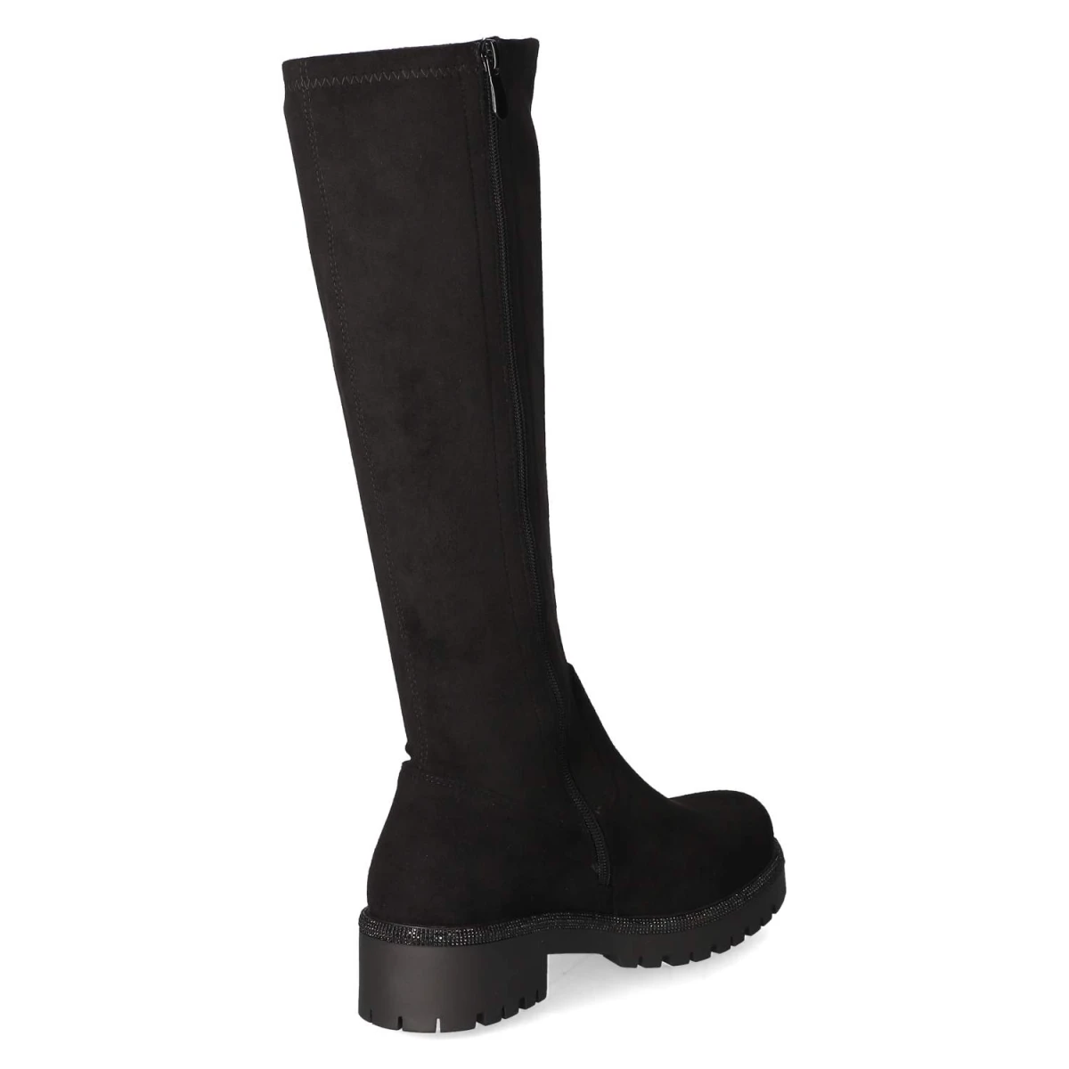 Stiefel - Black micro/ stones