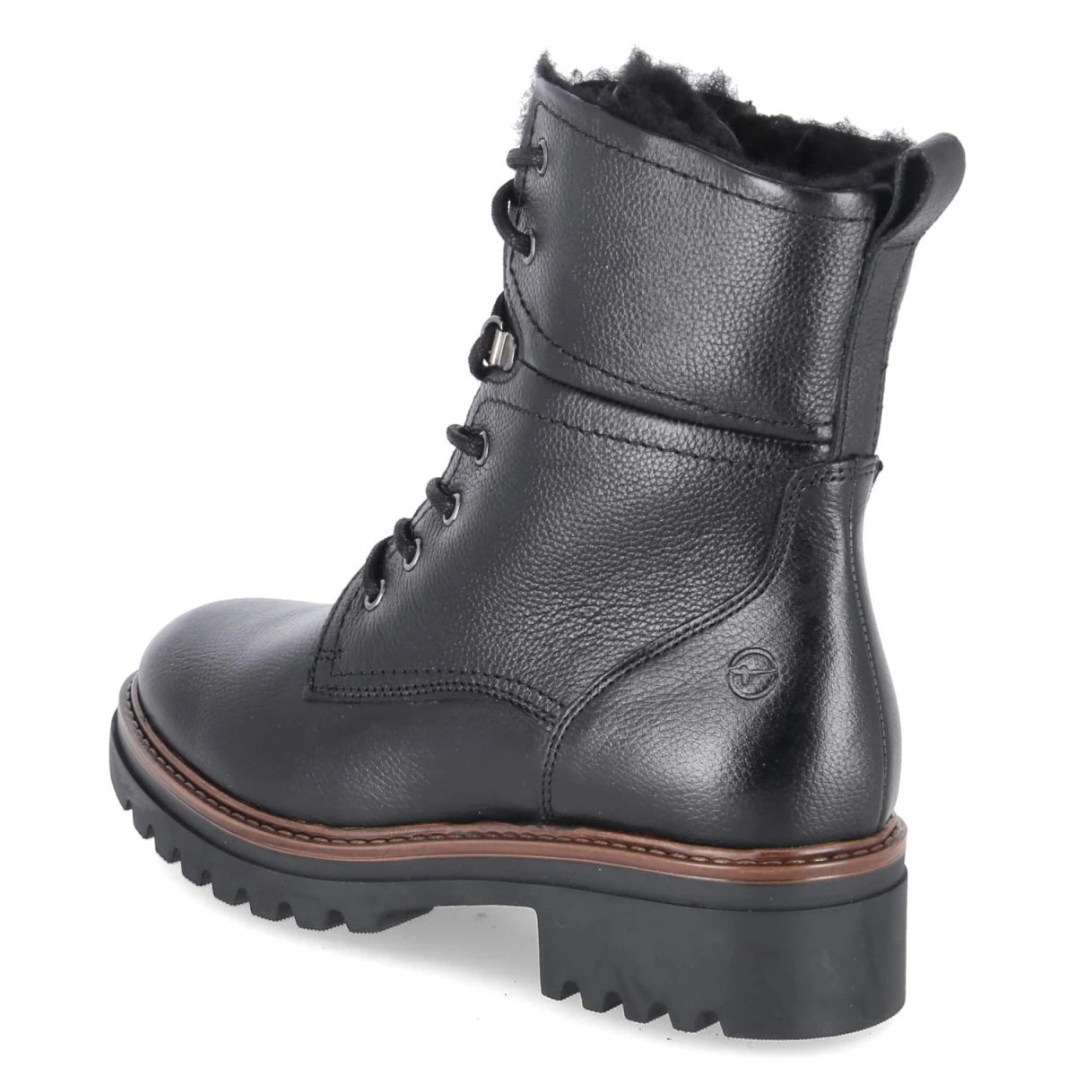Winterschnürstiefeletten - BLACK LEATHER