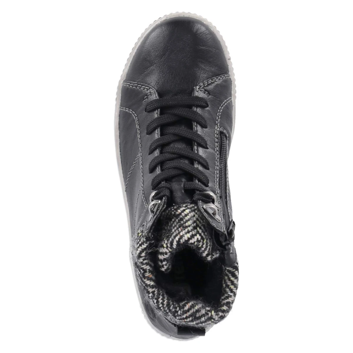Schnürstiefeletten - schwarz kombi