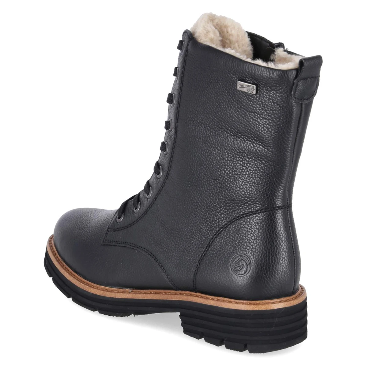 Schnürstiefeletten - schwarz kombi