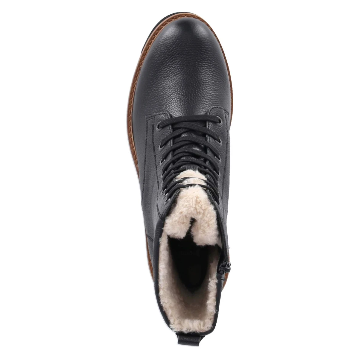 Schnürstiefeletten - schwarz kombi