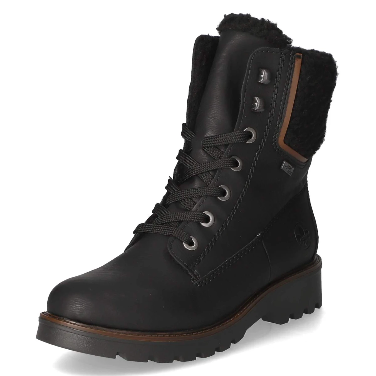 Schnürstiefeletten - schwarz/mogano/schwarz