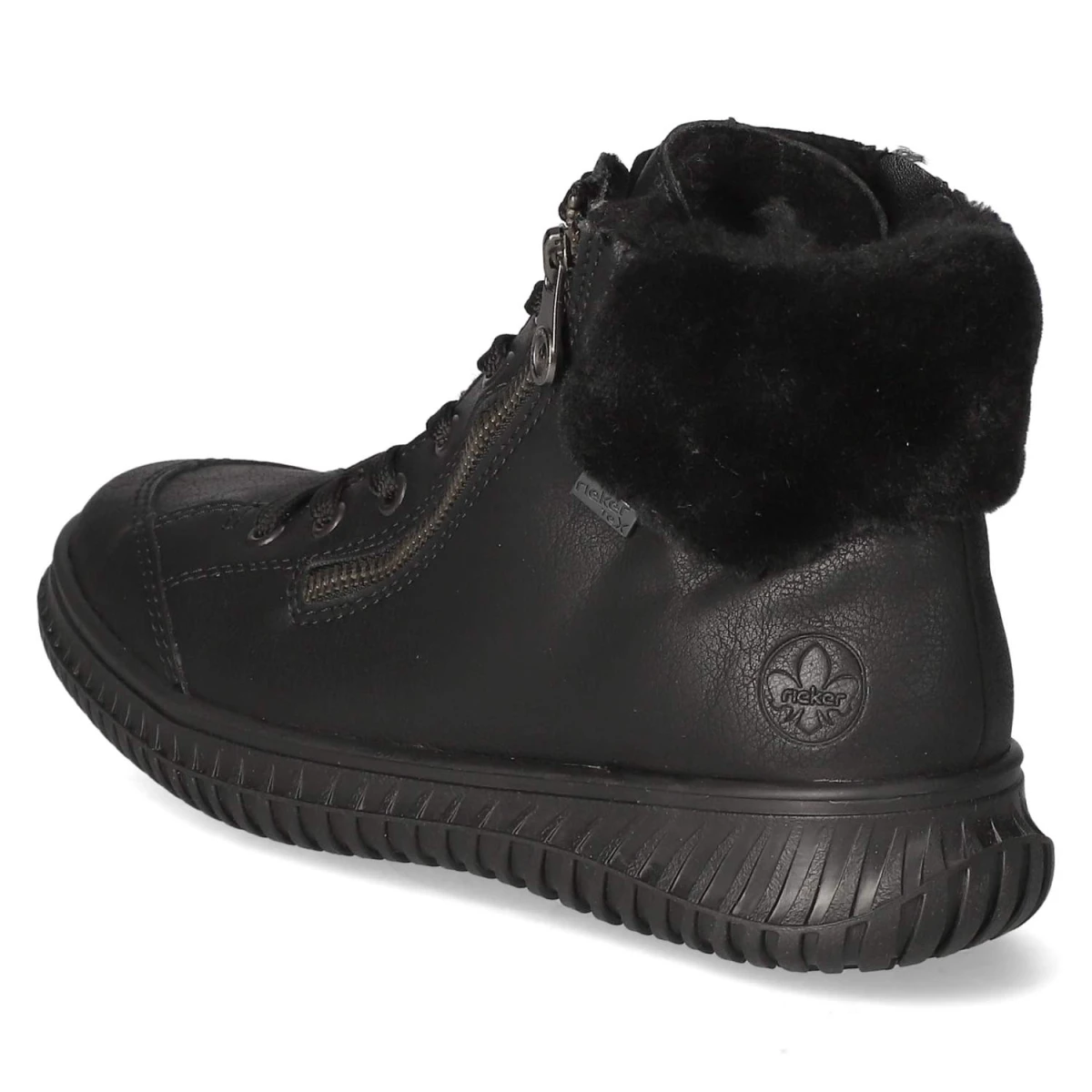 Schnürstiefeletten - schwarz