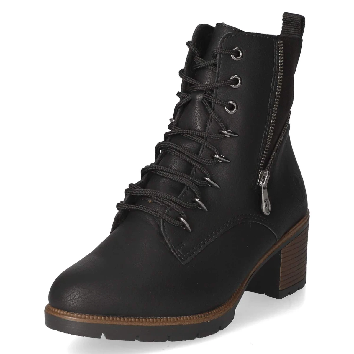 Schnürstiefeletten - schwarz