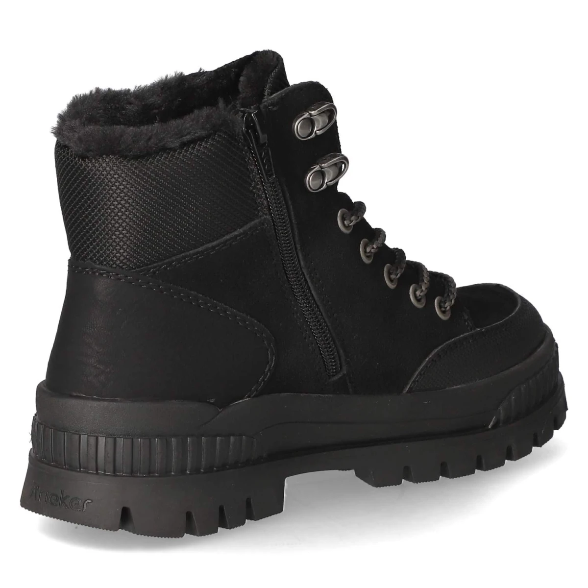 Schnürstiefeletten - black