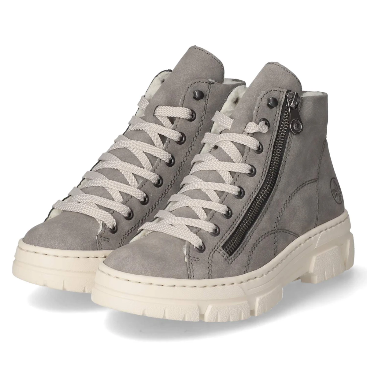 Schnürstiefeletten - grau
