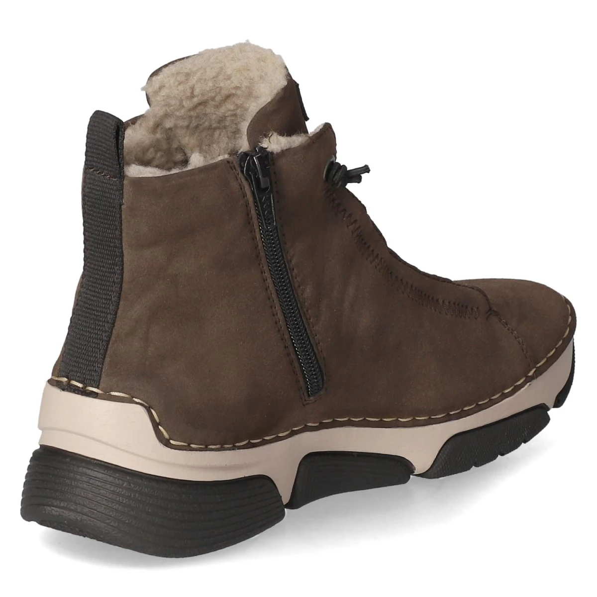 Schnürstiefeletten - BRAUN