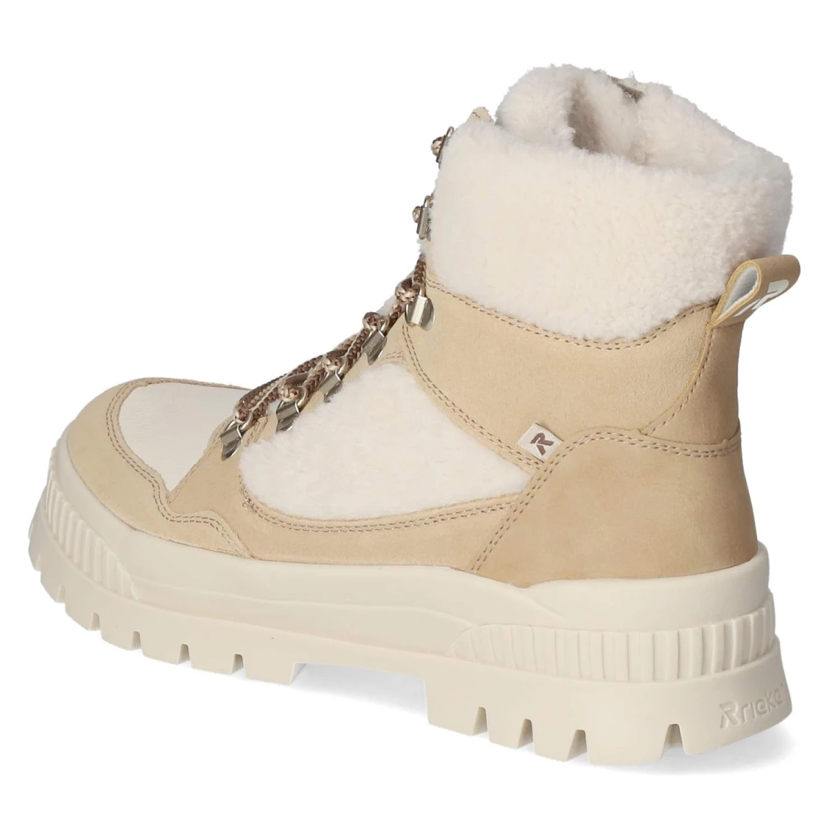 Schnürstiefeletten - BEIGE