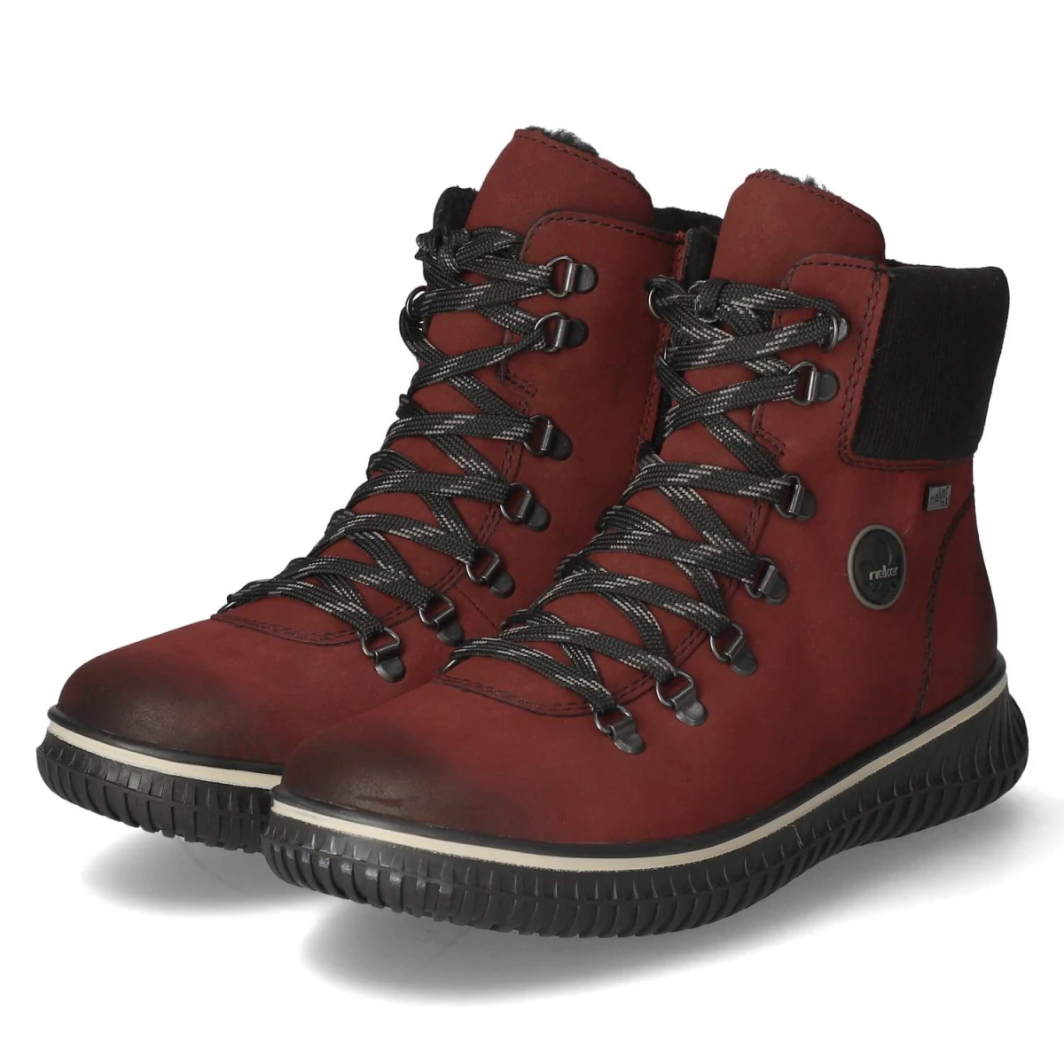 Schnürstiefeletten - rot