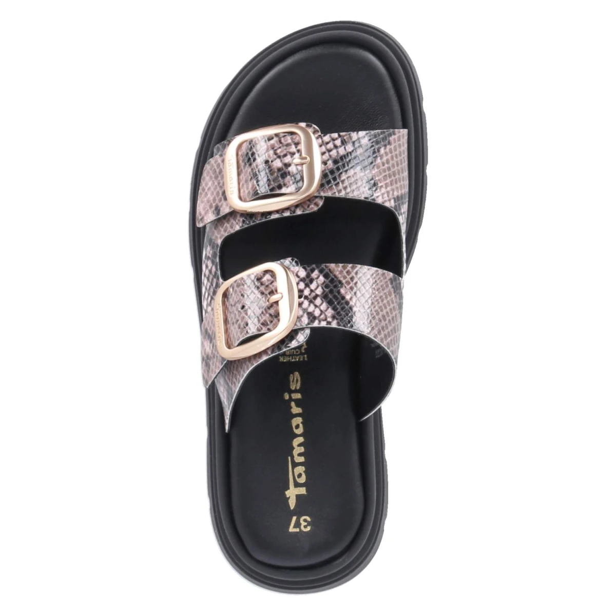 Pantoletten - BEIGE SNAKE