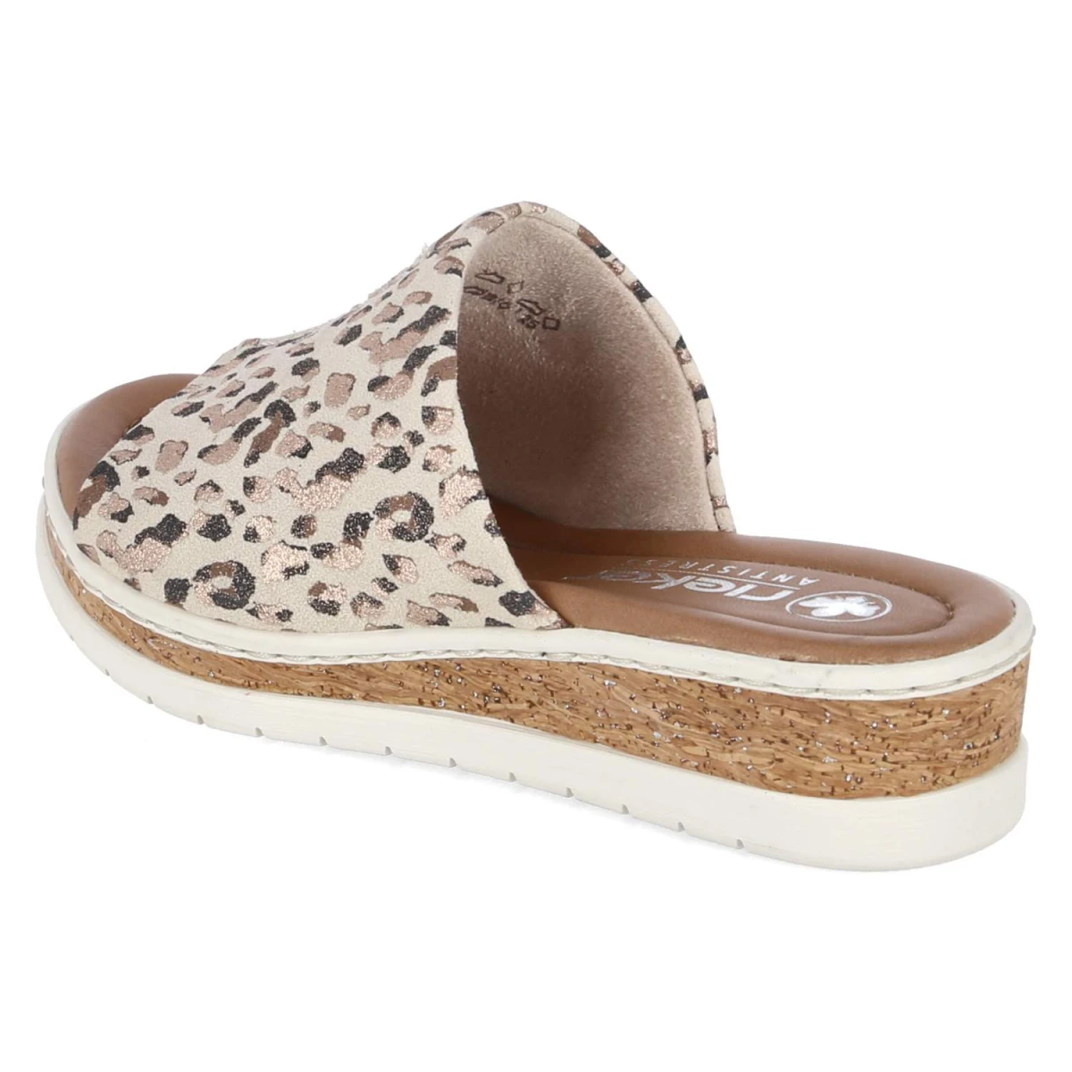 Pantoletten - beige kombi