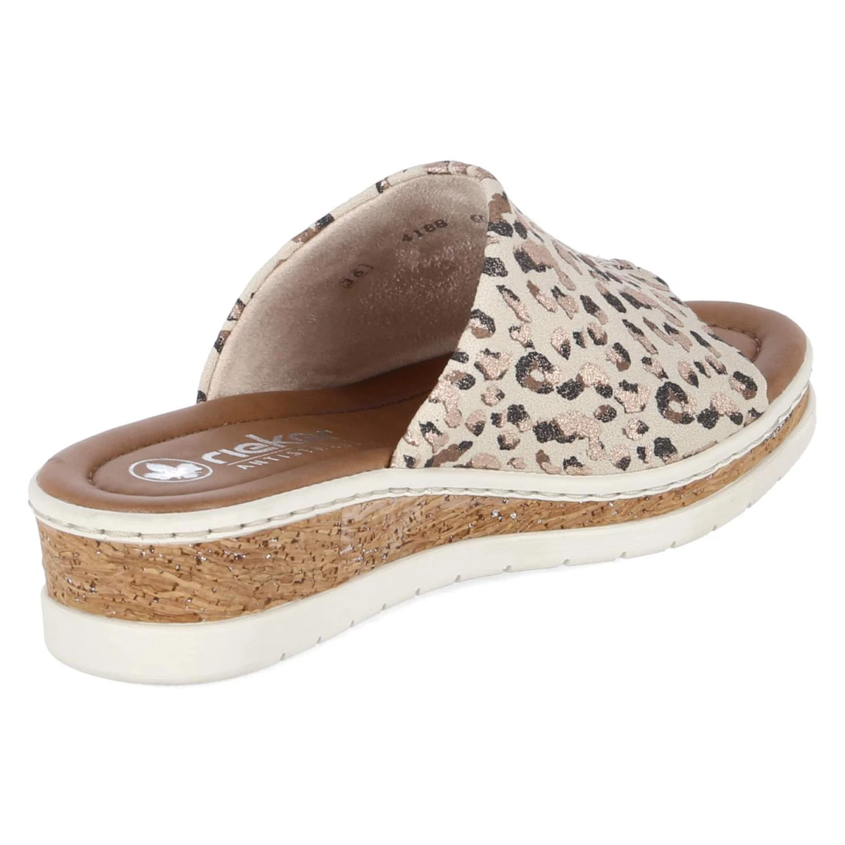Pantoletten - beige kombi
