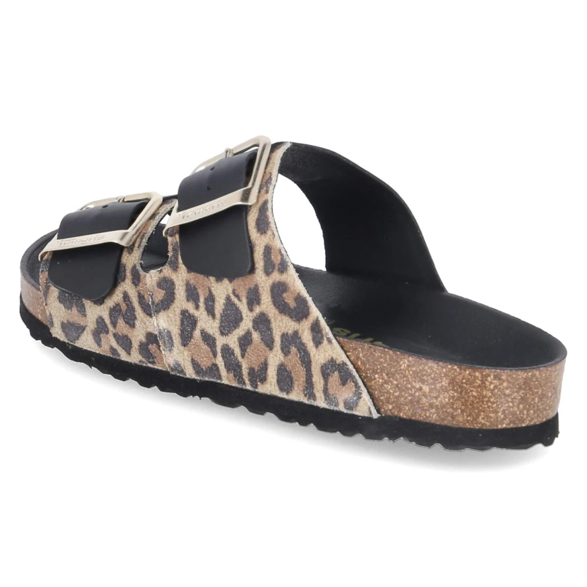 Pantoletten - black/leopard