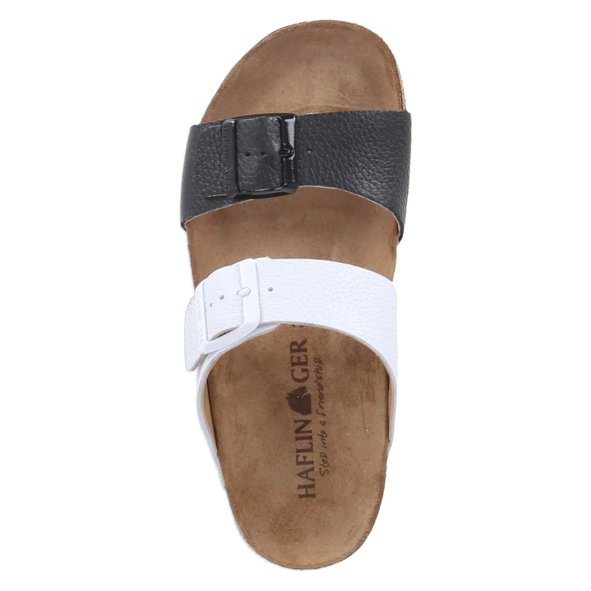 Pantoletten ANDREA - schwarz/ weiss