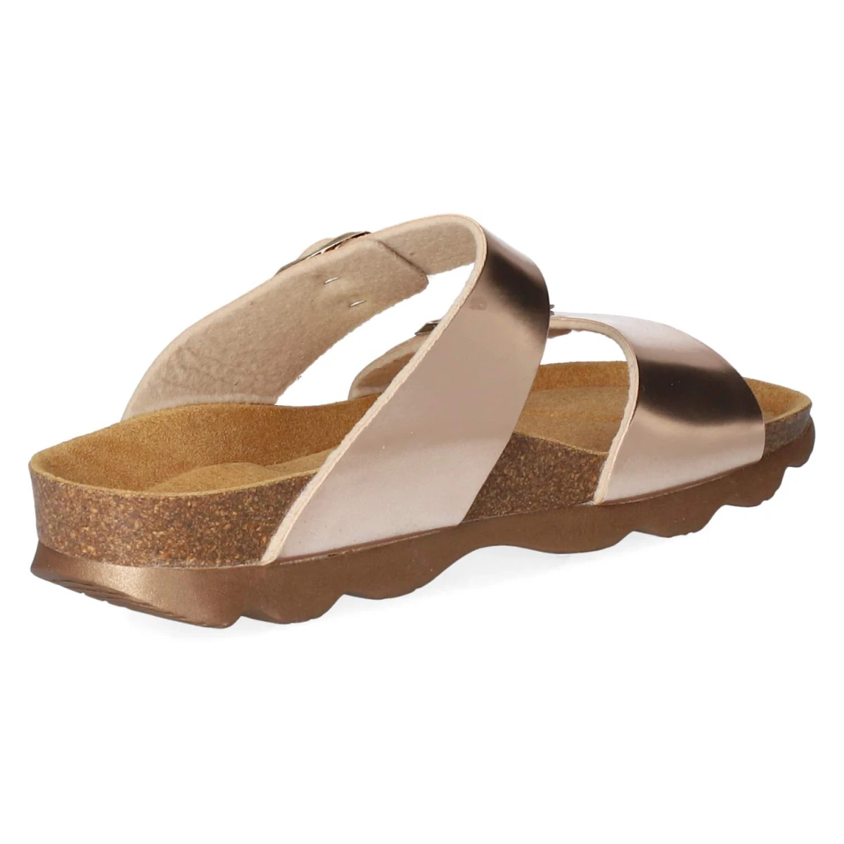 Pantoletten - rosegold lame