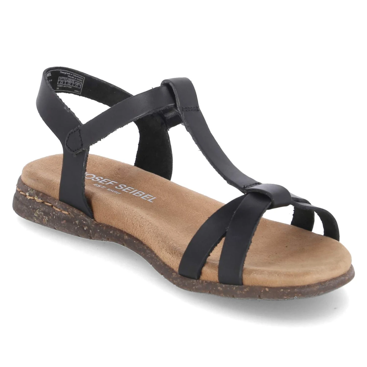 T-Steg-Sandalen FABRICIA 01 - Schwarz