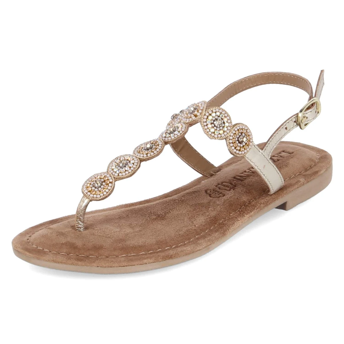 Zehentrenner-Sandalen - gold