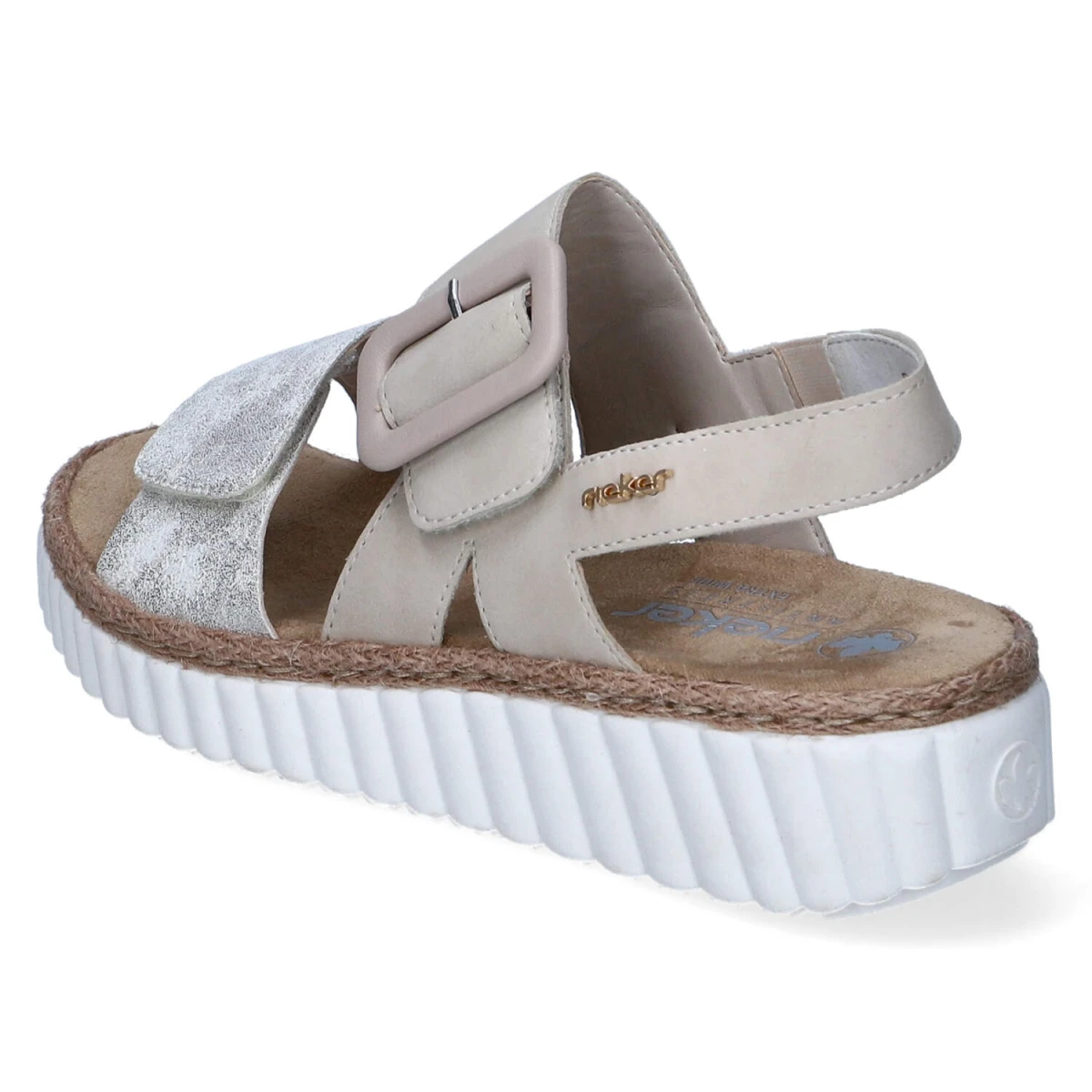 Sandalen - beige-gold/perle