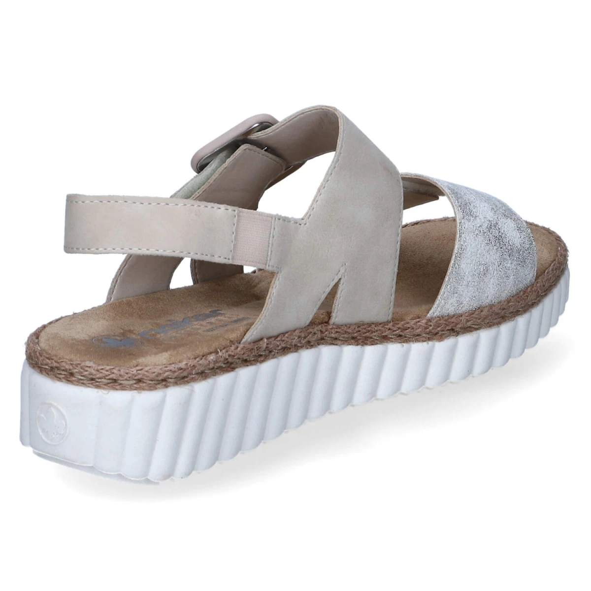 Sandalen - beige-gold/perle