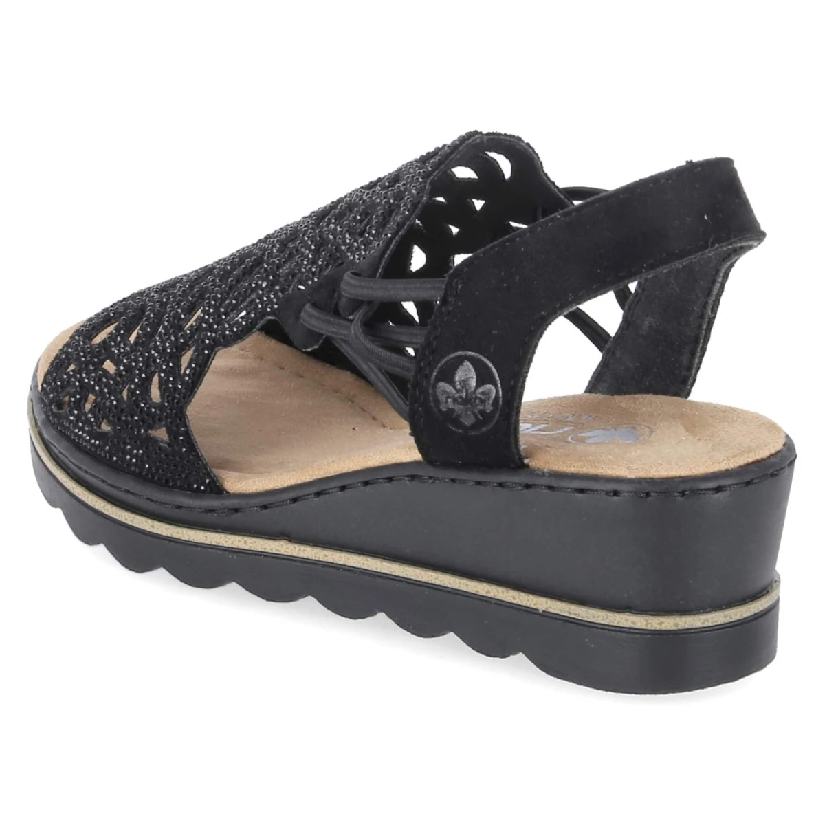 Keilsandaletten - Schwarz