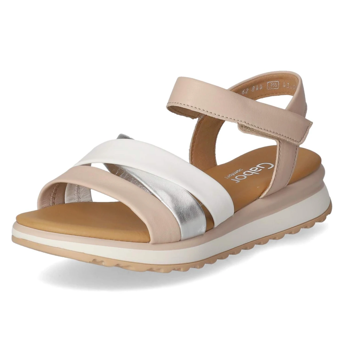 Sandalen - newrose/silb/weiss
