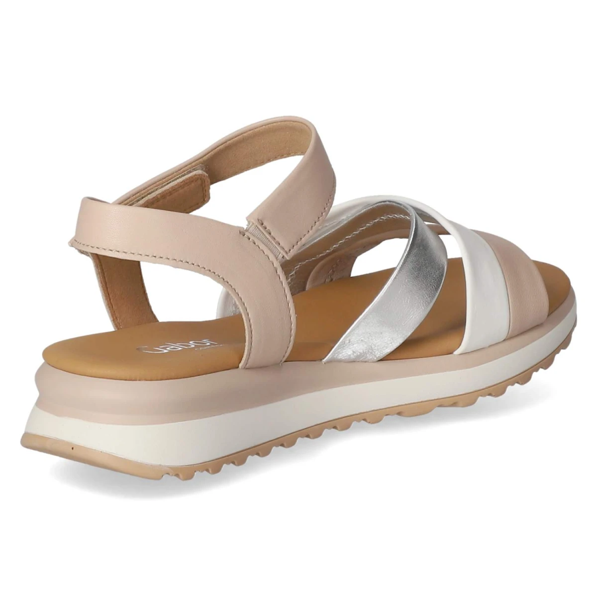 Sandalen - newrose/silb/weiss