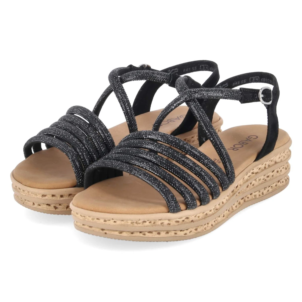 Sandalen - schwarz (S.natur)