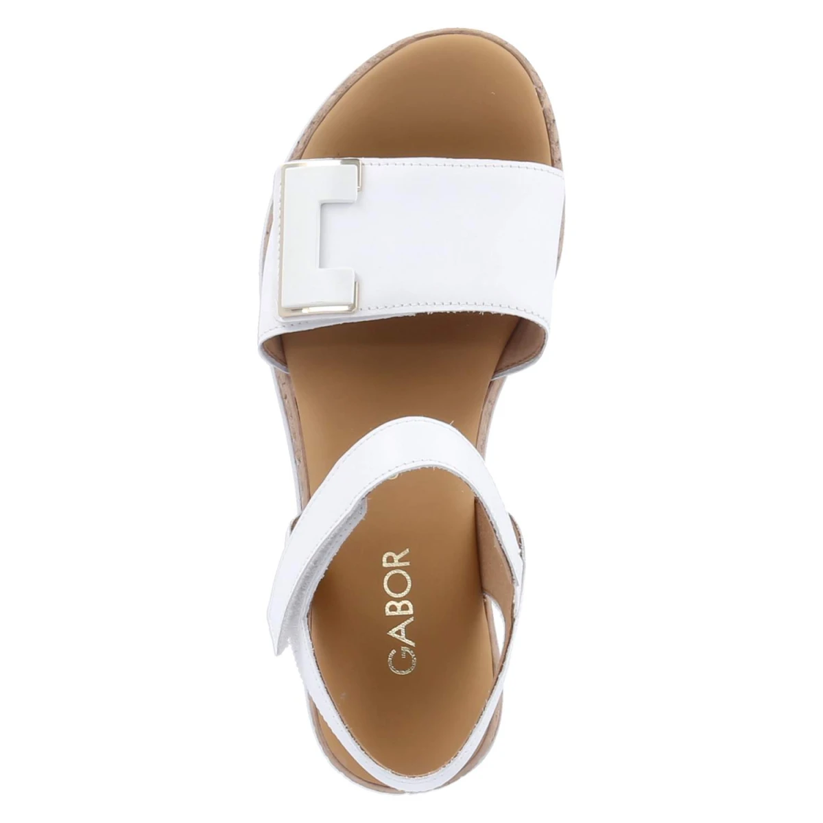 Sandalen - weiss (uni+gold)