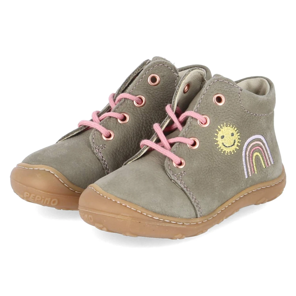 Schnürschuhe MECKI - eukalyptus/Regenbogen