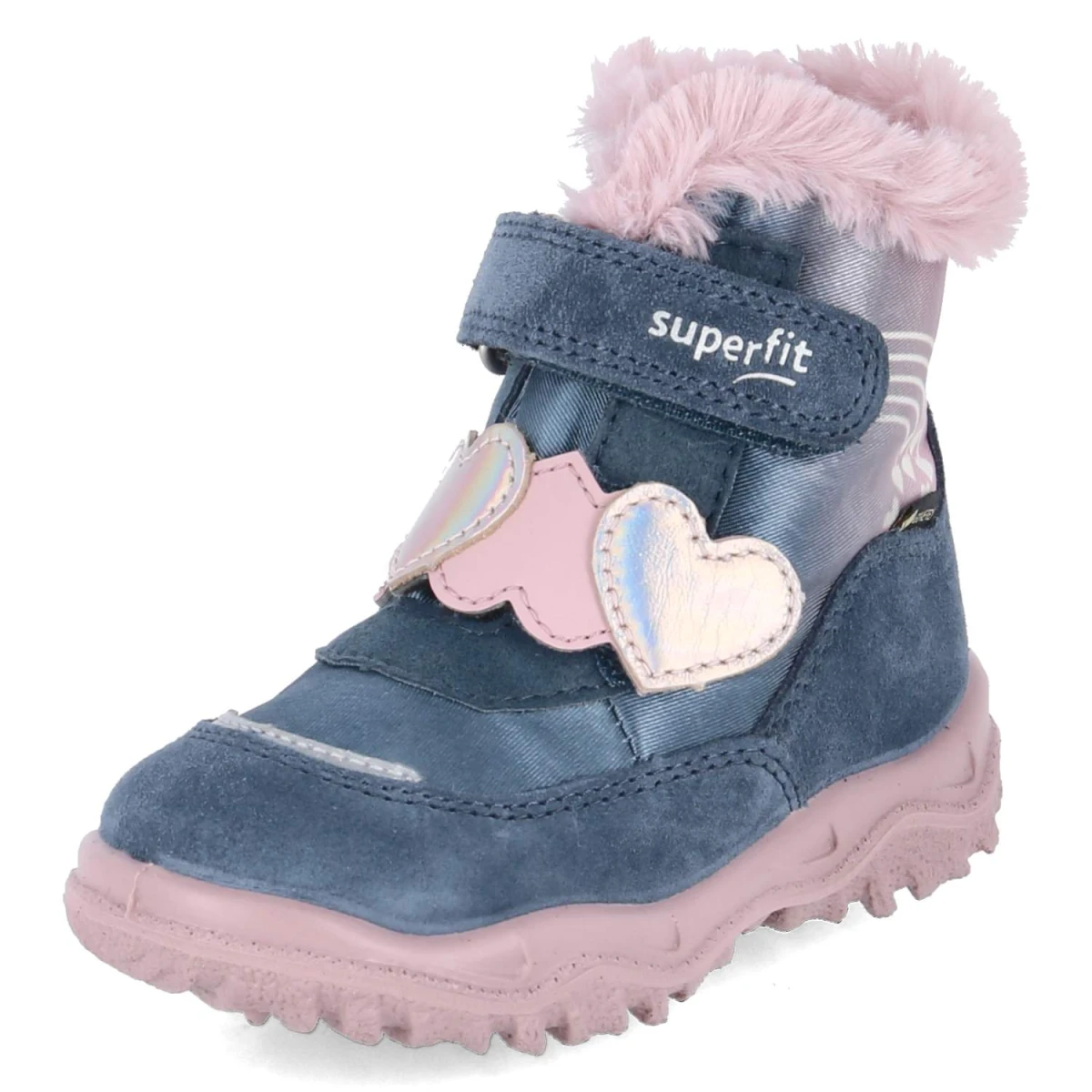 Winterstiefeletten HUSKY - blau/rosa