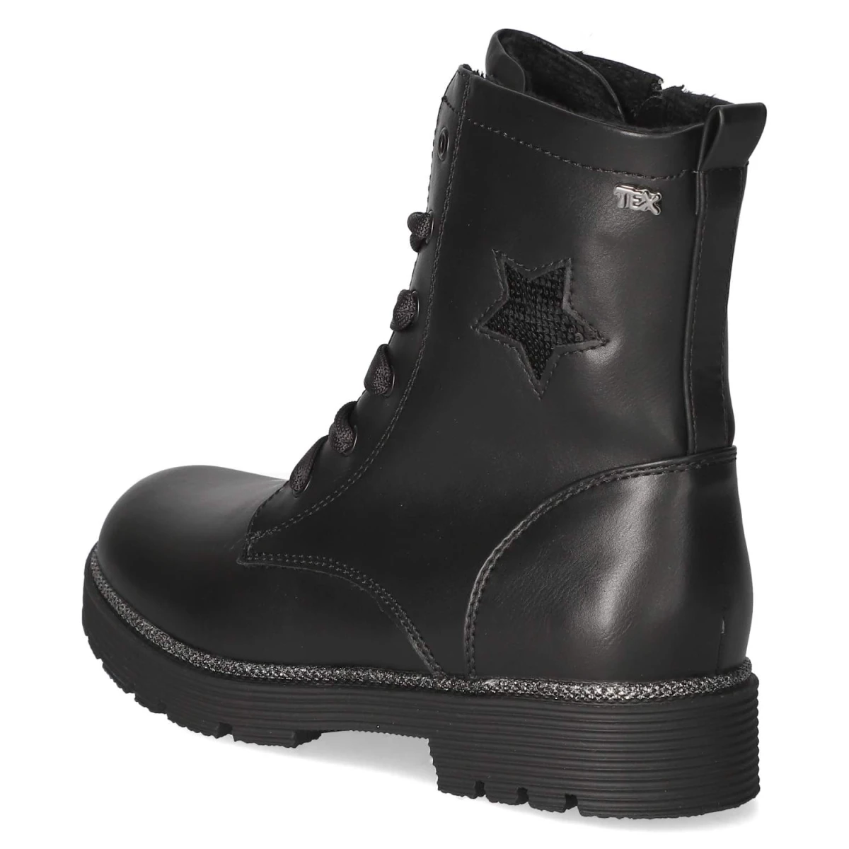 Schnürstiefeletten - black