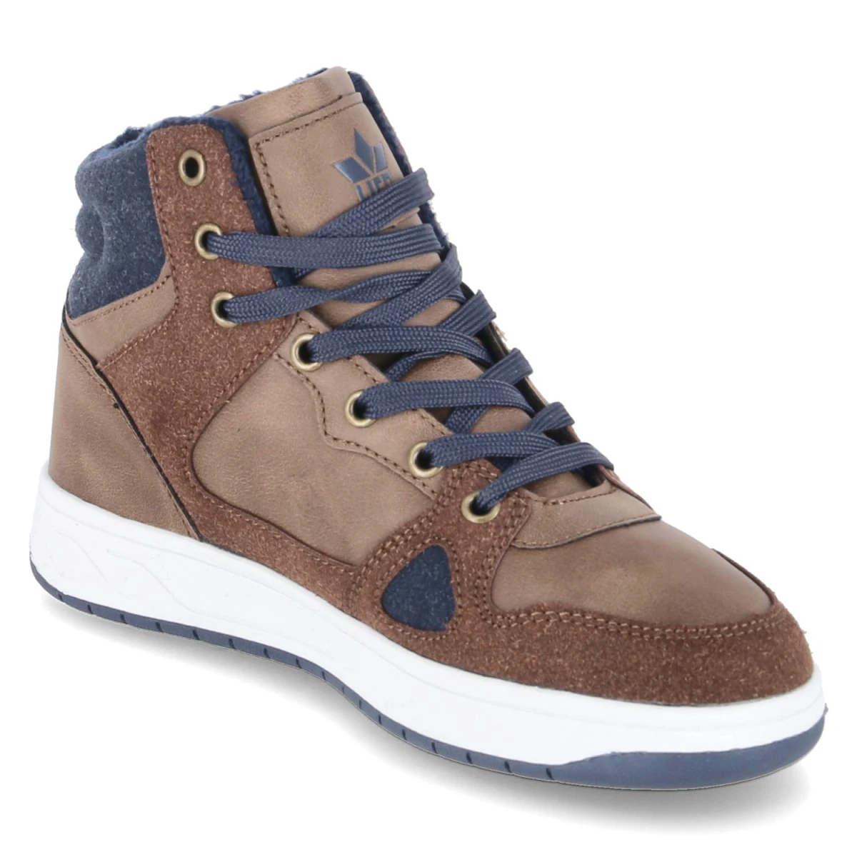 High Sneaker COLDEN - braun/marine/orange