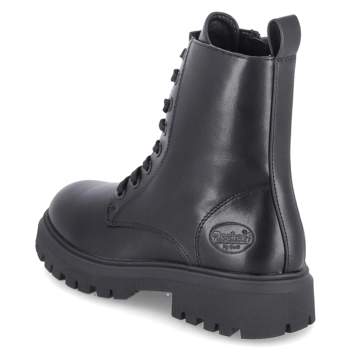 Schnürstiefeletten - schwarz