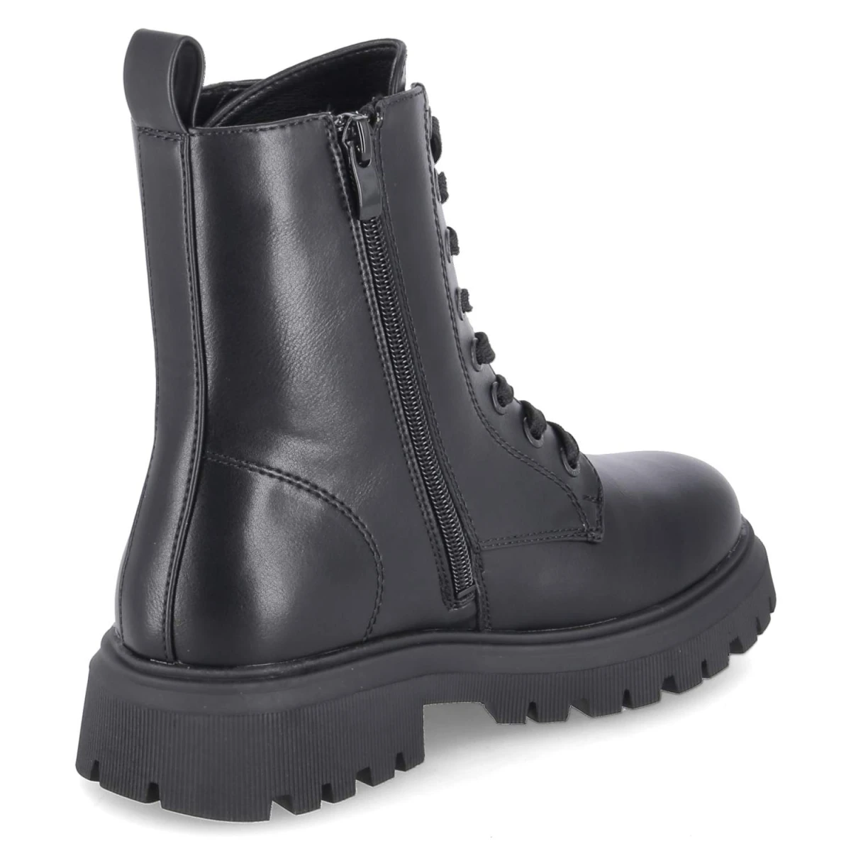 Schnürstiefeletten - schwarz